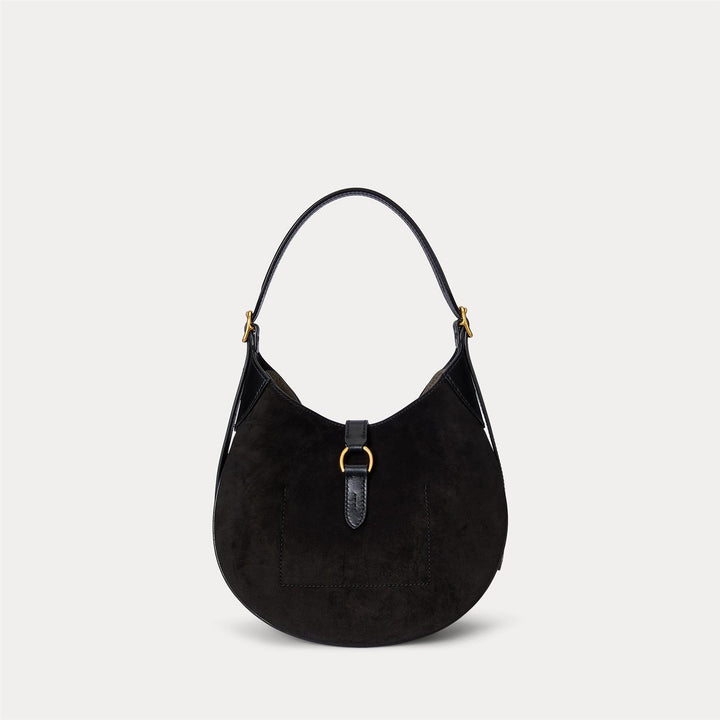 POLO ID SUEDE SMALL SHOULDER BAG BLACK