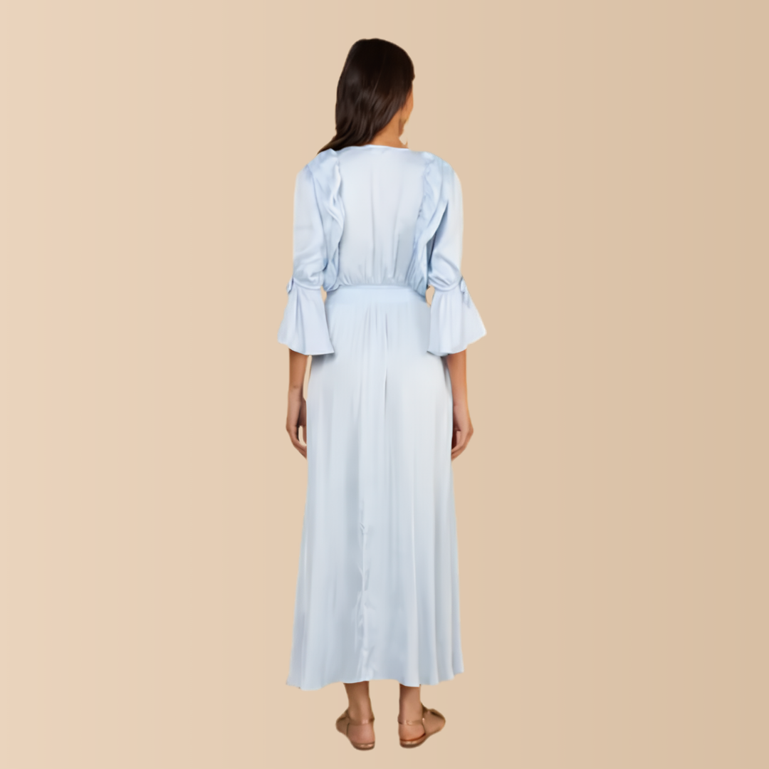 Meridian Solid Dress Blue