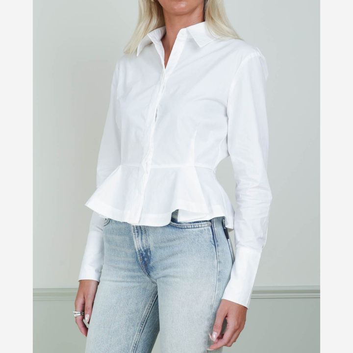 Peplum Shirt White