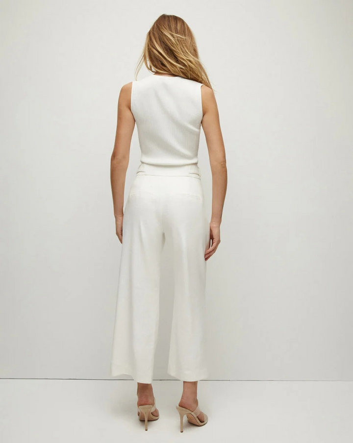 AUBRIE LINEN PANT Hvit