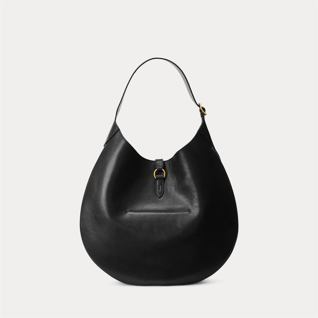 POLO ID CALFSKIN LARGE SHOULDER BAG BLACK