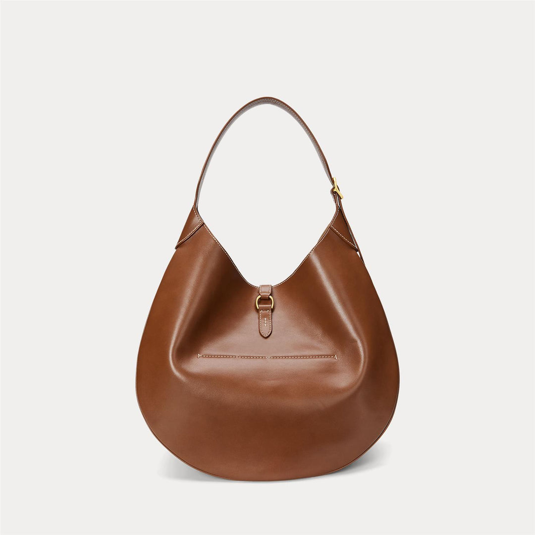 POLO ID CALFSKIN LARGE SHOULDER BAG CUOIO