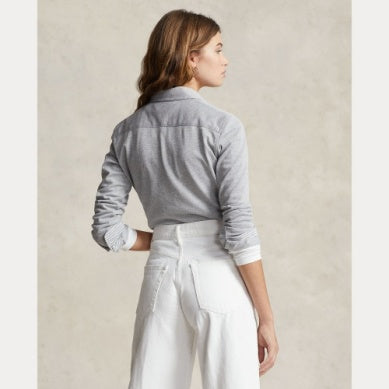 SLIM FIT KNIT COTTON OXFORD SHIRT