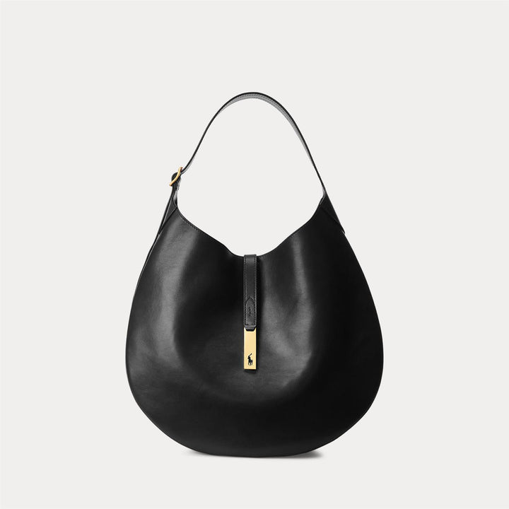 POLO ID CALFSKIN LARGE SHOULDER BAG BLACK