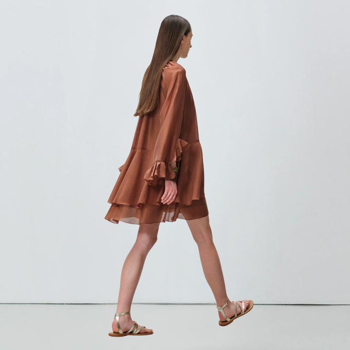 Sheen Dress Brown