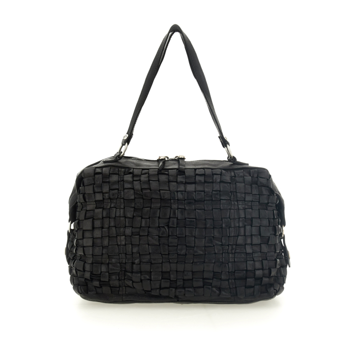 RACHELE - BOWLING BAG COW WOVEN