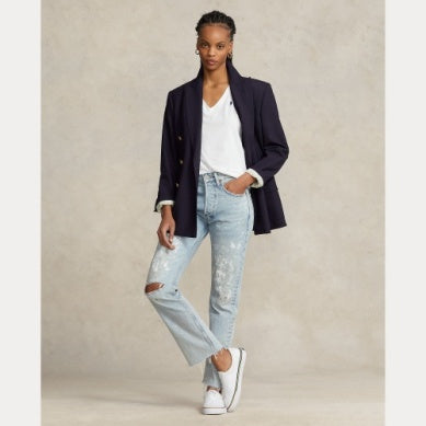 COTTON JERSEY V-NECK TEE