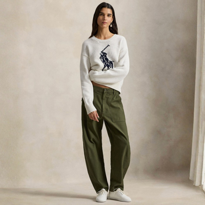 BIG PONY BOMULLSGENSER MED RUND HALS