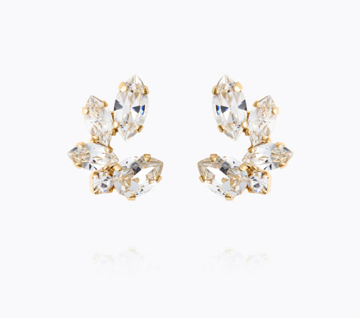 CLARE EARRINGS GOLD CRYSTAL