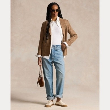 POLO HERRINGBONE WOOL-COTTON BLAZER