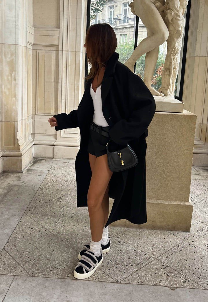 Shearling Low Velcro Black