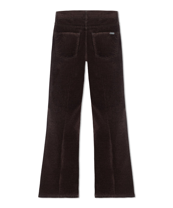 Paris Flared Viscose-Velvet Choco Spill