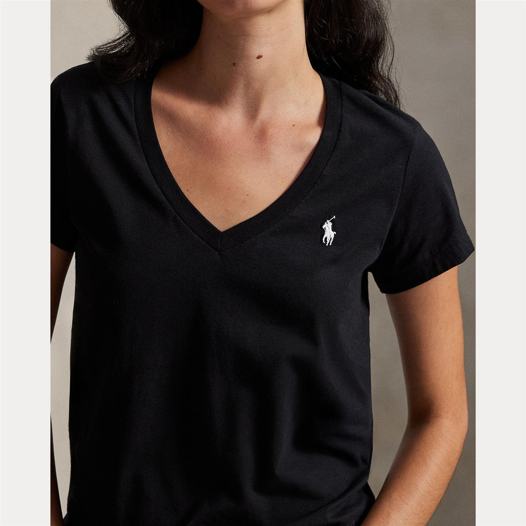 COTTON JERSEY V-NECK TEE