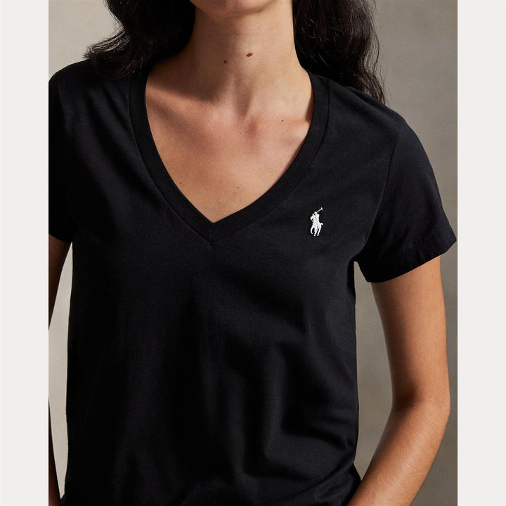 COTTON JERSEY V-NECK TEE