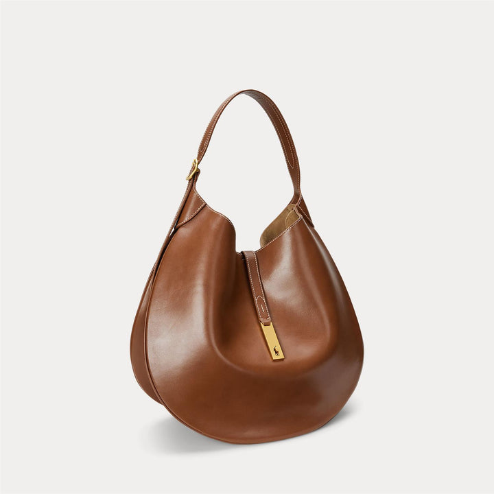 POLO ID CALFSKIN LARGE SHOULDER BAG CUOIO