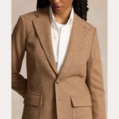 POLO HERRINGBONE WOOL-COTTON BLAZER