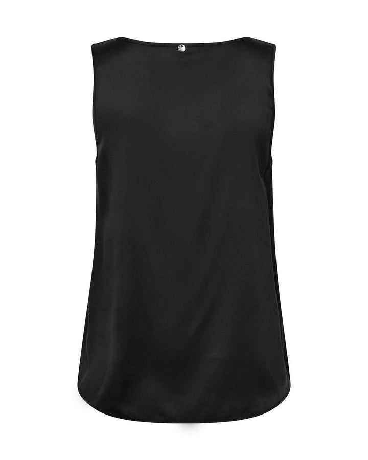 MMAstrid V-Neck Silk Tank Top Black