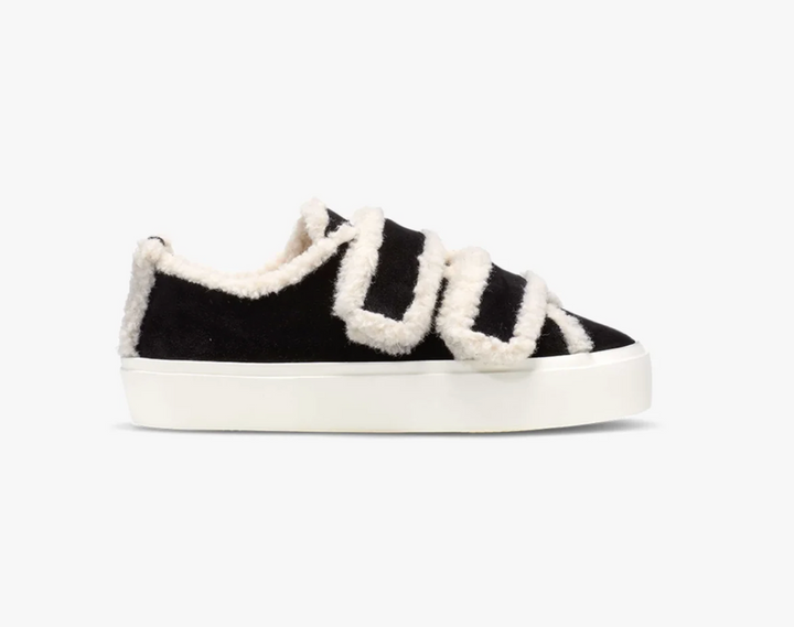 Shearling Low Velcro Black