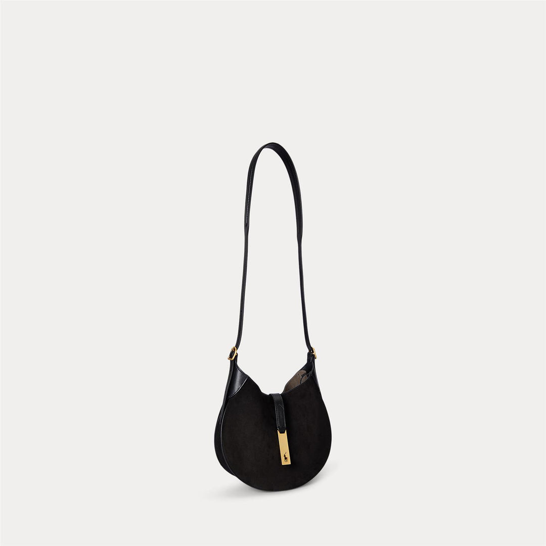 POLO ID SUEDE SMALL SHOULDER BAG BLACK