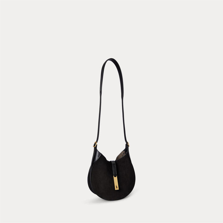 POLO ID SUEDE SMALL SHOULDER BAG BLACK