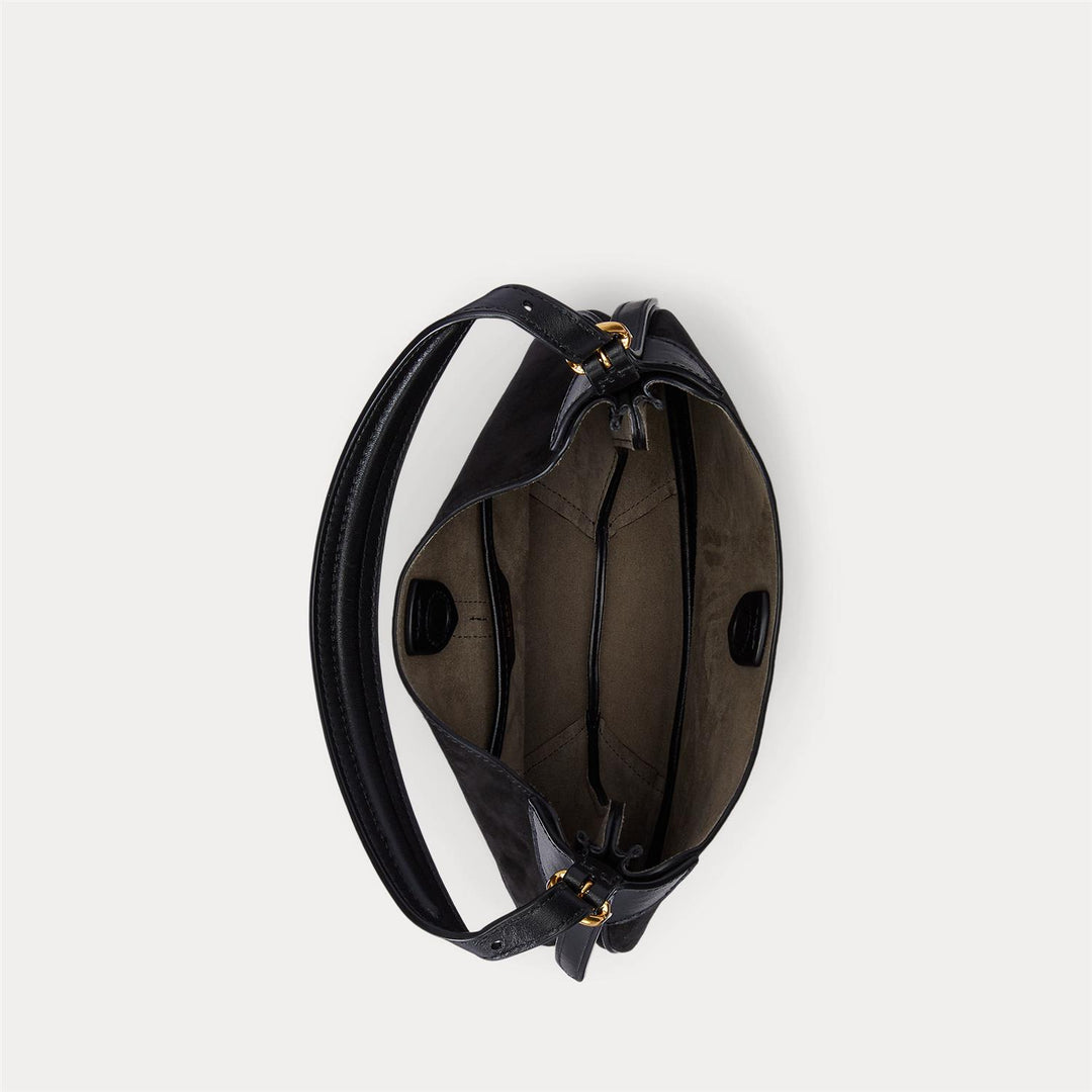 POLO ID SUEDE SMALL SHOULDER BAG BLACK