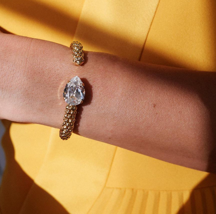 CLASSIC ROPE BRACELET GOLD CRYSTAL