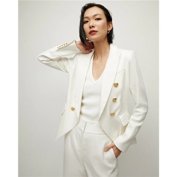 AUBRIE LINEN PANT Hvit