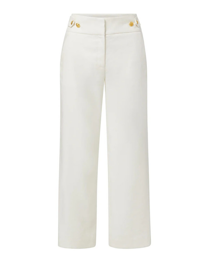 AUBRIE LINEN PANT Hvit