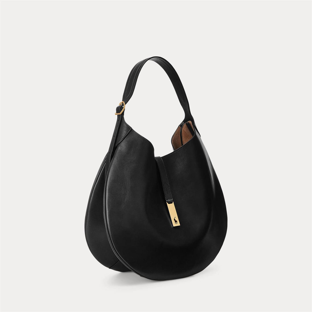 POLO ID CALFSKIN LARGE SHOULDER BAG BLACK
