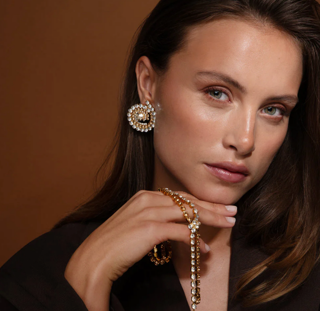 ZIA EARRINGS GOLD TOPAZ COMBO