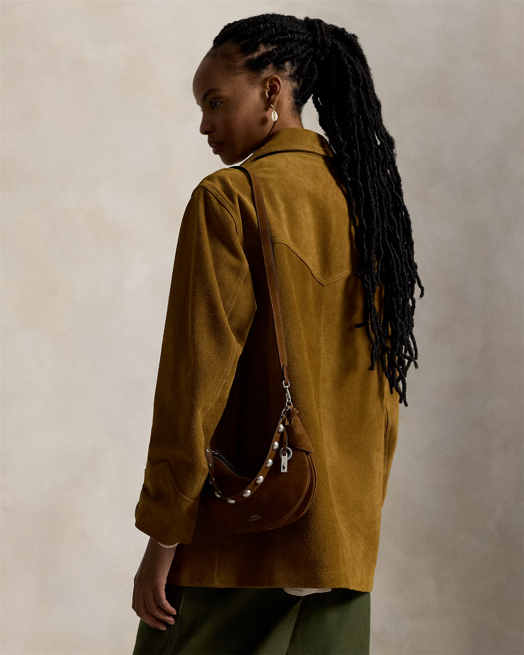 POLO ID SUEDE MINI STUDDED BAG