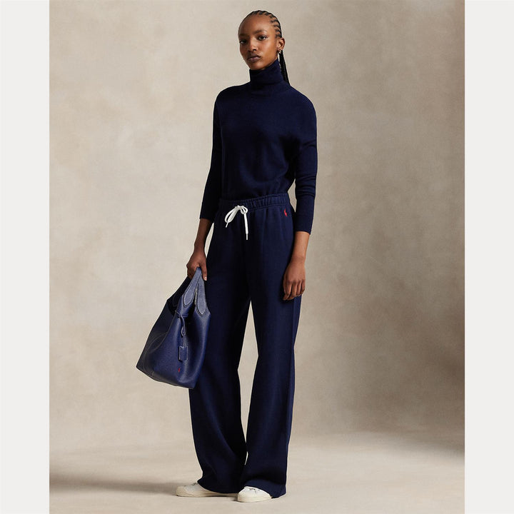 DRAWSTRING FLEECE WIDE-LEG SWEATPANT