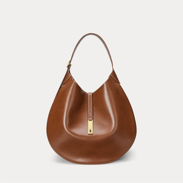 POLO ID CALFSKIN LARGE SHOULDER BAG CUOIO