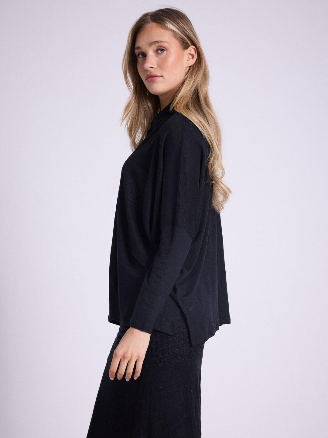 SERENA PONCHO COL CHEMISE ML