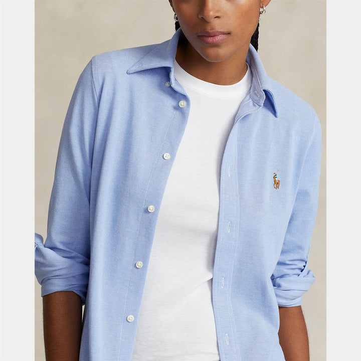 SLIM FIT KNIT COTTON OXFORD SHIRT